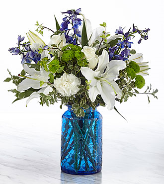 Healing Tears Blue glass vase