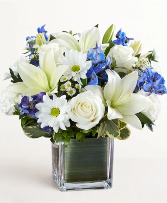 Healing Tears in Blue Sympathy Arrangement