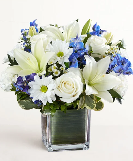 Healing Tears in Blue Sympathy Arrangement