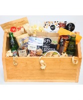 Healthy Fruit and Snacks Wood Basket Gift basket