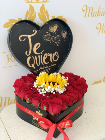 Heart #2 with Sunflower and Baby Heart #2 with Sunflower and Baby in Harlingen, TX | Royalty Roses - Harlingen Florist