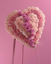Heart At Peace Arrangement. Pink