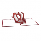Heart Bench 3D card Love/Romance Greeting Card