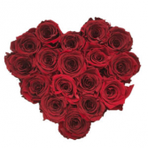 Heart Box Preserved Roses