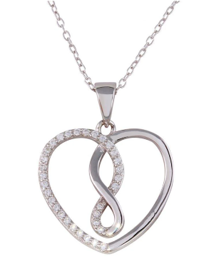 Heart Infinity Pendant Necklace 