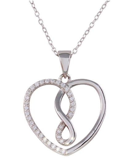 Heart Infinity Pendant Necklace 