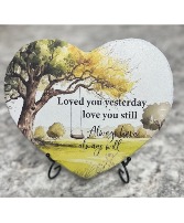 Heart Memorial Stone with stand