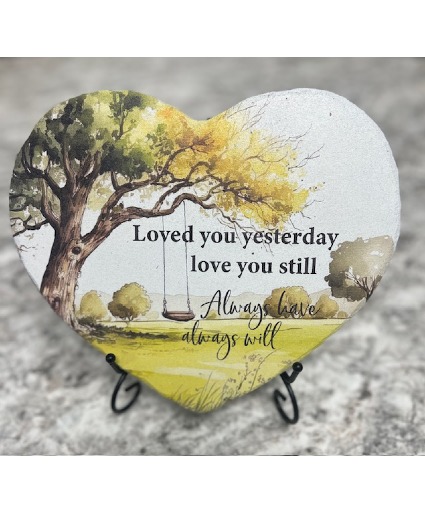 Heart Memorial Stone with stand