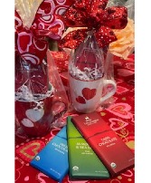 Heart Mug with Chocolate Bars Add-on gift