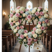 Heart of Eternal Petals Funeral Arrangement