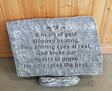 Heart of Gold  plaque & stand