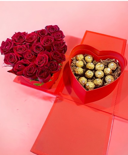 Heart of Roses and Chocolate Box 