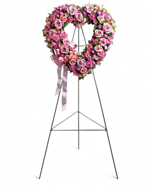 Heart of Roses  Funeral Wreath