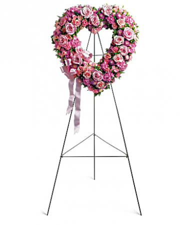 Heart of Roses Funeral Wreath