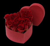 Heart Rose Box Flowers in a box
