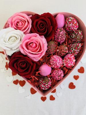 Heart Roses and Candy  Custom Dedign 