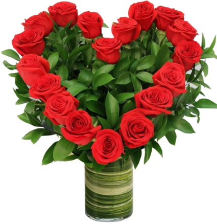 HEART SHAPE ROSE ARRANGEMENT in Bethesda, MD - Ariel Bethesda Florist & Gift Baskets