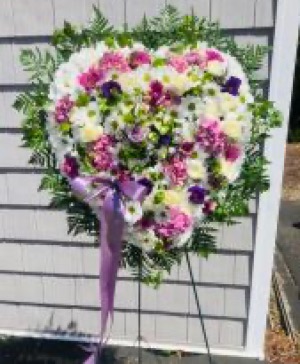 Heart-Shape Standing - White/Lavender 