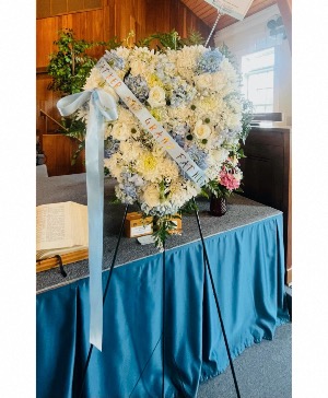 Heart-Shape Standing - White/Light Blue 