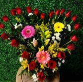 Heart Shaped Arrangements with Gerbera Daisy Floral Arrangements 