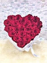 Heart Shaped Rose Box 25 Red Roses