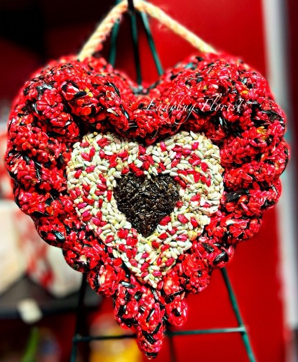 Heart shaped outdoor Bird feeder (locally made) Gift