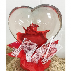 Heart-Shaped Preserved Rose Globe  18.95 (Local delivery only)