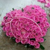 heart-shaped roses 
