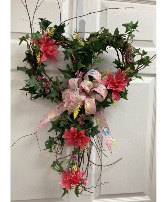 Heart shaped twiggy wreath Permanent botanical