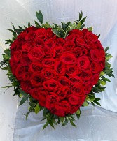 Heart Standing Wood Structure  Roses