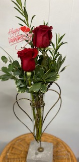 Heart Vase Rose Arrangement vase arrangement