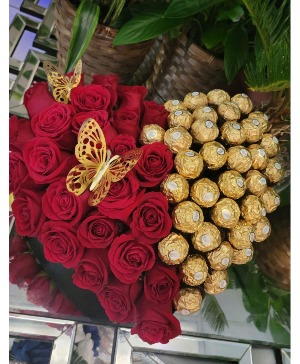 Heart with Chocolates Floral 