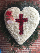 Heart with Red Cross break Funeral 