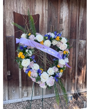 Heart Wreath Standing Spray Heart Wreath