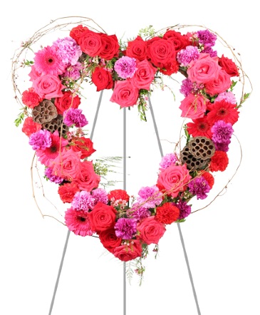 Heartfelt Array Standing Wreath in Bunnell, FL | The Green Thumb Flower & Boutique