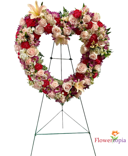 Heartfelt Blossoms Standing Wreath