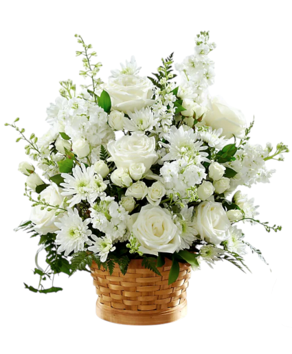 Heartfelt Condolences Basket Sympathy Flower Basket