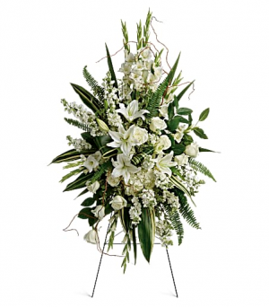 Heartfelt Condolences Easel Spray in Prairie Grove, AR | FLOWERS-N-FRIENDS Heartfelt Condolences Easel Spray in Prairie Grove, AR | FLOWERS-N-FRIENDS