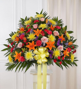   Heartfelt Sympathies Bright Standing Basket sympathy