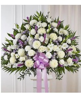 Heartfelt Sympathies Lavender & White Standing Bas 