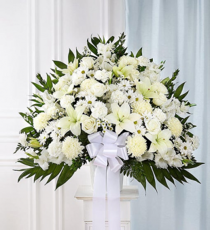 Heartfelt Sympathies - White Funeral Flowers