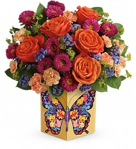 Hearts A-Flutter! Keepsake Cube Arrangement