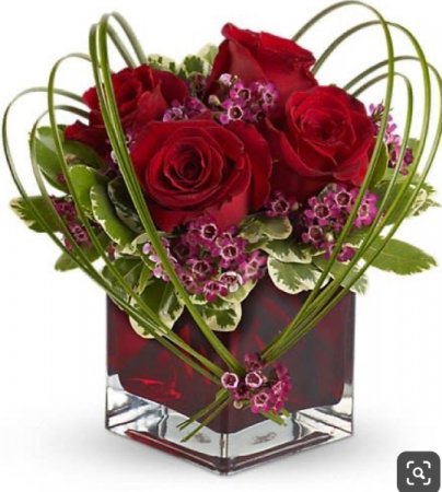 Hearts Ablaze Cube arrangement