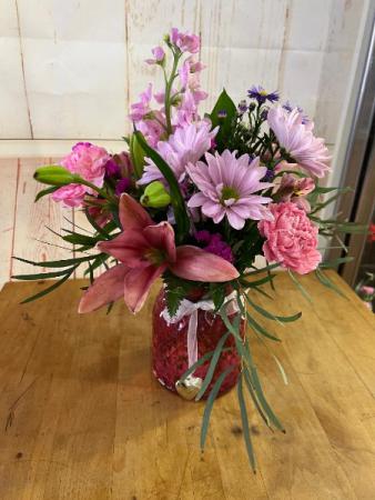 Hearts aglow vase in Seville, OH | SEVILLE FLOWER & GIFT