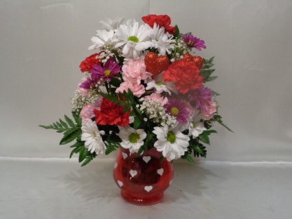 Hearts and Flowers Arrangement