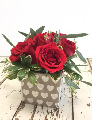 Hearts and Roses Rose arrangement
