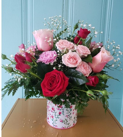 HEARTS BLOSSOMING VALENTINE'S DAY ARRANGEMENT