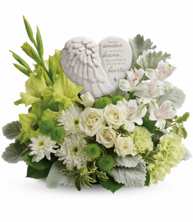 Hearts In Heaven Bouquet One-Sided Floral Arrangement