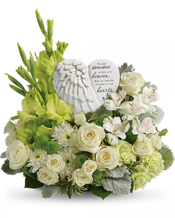 Hearts In Heaven Bouquet sympathy arrangements