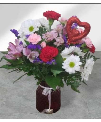 Hearts Of Love Fhf V228847 Fresh Floral Vase Arrangement Local Only In Elkton Md Fair Hill 5335